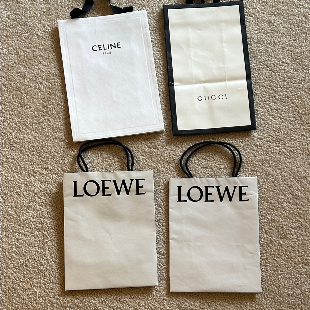 loewe Celine Gucci paper bag